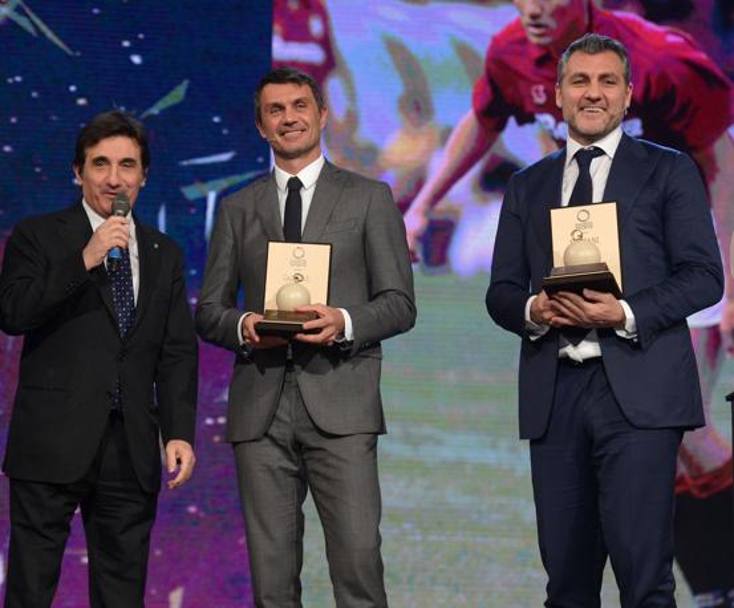 Urbano Cairo premia Maldini e Vieri con il riconoscimento “Leggenda”. Bozzani